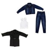 1/6 Scale Male Body Jeans Pants Shirts Jacket Coat for 12inch Action Figure
