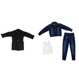 1/6 Scale Male Body Jeans Pants Shirts Jacket Coat for 12inch Action Figure