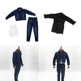 1/6 Scale Male Body Jeans Pants Shirts Jacket Coat for 12inch Action Figure
