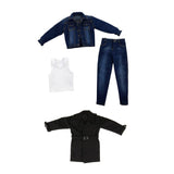 1/6 Scale Male Body Jeans Pants Shirts Jacket Coat for 12inch Action Figure