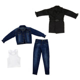 1/6 Scale Male Body Jeans Pants Shirts Jacket Coat for 12inch Action Figure