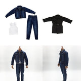 1/6 Scale Male Body Jeans Pants Shirts Jacket Coat for 12inch Action Figure