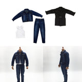 1/6 Scale Male Body Jeans Pants Shirts Jacket Coat for 12inch Action Figure