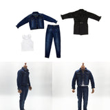 1/6 Scale Male Body Jeans Pants Shirts Jacket Coat for 12inch Action Figure
