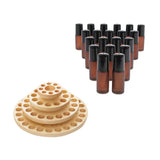 Wood Rotatable Essential Oil Display Rack Organizer Stand + 20 Empty Bottles