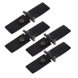 4 Sets PU Leather Toggle Buttons W/ Metal Buckle Coat Jacket Fasteners Black
