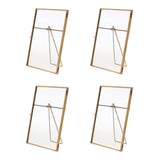 Maxbell 4 Metal & Glass Freestanding Photo Picture Frame Portrait Holder 10 x 15 cm