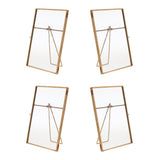 Maxbell 4 Metal & Glass Freestanding Photo Picture Frame Portrait Holder 10 x 15 cm