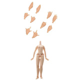 19-Joints Nude Body Parts & 5 Pairs Joints Movable Hand Set for Blythe Dolls