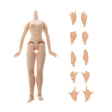 19-Joints Nude Body Parts & 5 Pairs Joints Movable Hand Set for Blythe Dolls