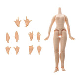 19-Joints Nude Body Parts & 5 Pairs Joints Movable Hand Set for Blythe Dolls