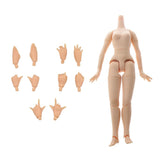 19-Joints Nude Body Parts & 5 Pairs Joints Movable Hand Set for Blythe Dolls