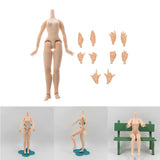 19-Joints Nude Body Parts & 5 Pairs Joints Movable Hand Set for Blythe Dolls