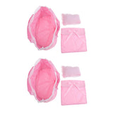 Lovely Dotted Doll Sleeping Bag Set for 26-28cm Dolls Accessories Pink