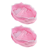 Lovely Dotted Doll Sleeping Bag Set for 26-28cm Dolls Accessories Pink