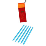 5pcs 23cm Aluminum Blue Camping Tent Nails with Tent Pegs Nails Storage Bag