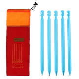 5pcs 23cm Aluminum Blue Camping Tent Nails with Tent Pegs Nails Storage Bag