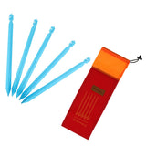 5pcs 23cm Aluminum Blue Camping Tent Nails with Tent Pegs Nails Storage Bag