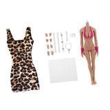 1/6 Scale Seamless Big Busts Female Body Hip Vest Dress for Phicen Kumik Toy