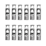 12Pcs Metal Barrel String Cord Locks 2 Hole Toggle Spring Clasp Stop End
