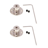 2 Set Rigid Flange Coupling Motor Guide Shaft Coupler Motor Connector 5mm