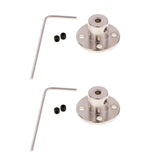 2 Set Rigid Flange Coupling Motor Guide Shaft Coupler Motor Connector 5mm