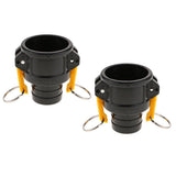 2Pcs IBC Part C Camlock Fitting 2 Inch Adapter to Hose Tail  Hose Connection