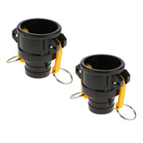 2Pcs IBC Part C Camlock Fitting 2 Inch Adapter to Hose Tail  Hose Connection
