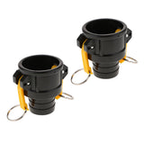 2Pcs IBC Part C Camlock Fitting 2 Inch Adapter to Hose Tail  Hose Connection