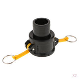 2Pcs IBC Part C Camlock Fitting 2 Inch Adapter to Hose Tail  Hose Connection