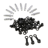 40x M8*1.25 31mm Brake Bleeder Screw+Grease Zerk Fitting Rubber Dust Cover