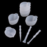Maxbell 9 Pieces Silicone Resin Measuring Mixing Cup DIY Jewelry Resin Glue Tool Set