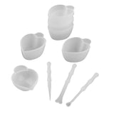 Maxbell 9 Pieces Silicone Resin Measuring Mixing Cup DIY Jewelry Resin Glue Tool Set