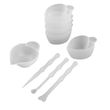 Maxbell 9 Pieces Silicone Resin Measuring Mixing Cup DIY Jewelry Resin Glue Tool Set