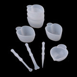 Maxbell 9 Pieces Silicone Resin Measuring Mixing Cup DIY Jewelry Resin Glue Tool Set