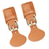 2 Sets Sew on Leather Snap Buckles Sewing Fasteners DIY Bag Making Brown