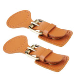 2 Sets Sew on Leather Snap Buckles Sewing Fasteners DIY Bag Making Brown