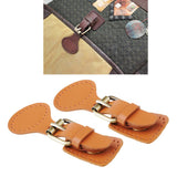 2 Sets Sew on Leather Snap Buckles Sewing Fasteners DIY Bag Making Brown