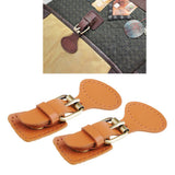 2 Sets Sew on Leather Snap Buckles Sewing Fasteners DIY Bag Making Brown