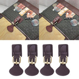 4 Sets Sew on Leather Magnetic Snap Buckles Sewing Fasteners for Bag Coffee