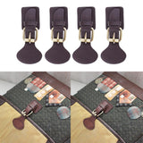 4 Sets Sew on Leather Magnetic Snap Buckles Sewing Fasteners for Bag Coffee