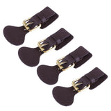 4 Sets Sew on Leather Magnetic Snap Buckles Sewing Fasteners for Bag Coffee