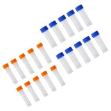 10Pcs 1.5ml + 10Pcs 5ml Plastic Cryovial Test Tube Sample with Screw Cap