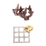 Bull/Grid Lock Puzzle Classic Metal Brain Teaser IQ Test Toy for Adult Child