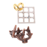 Bull/Grid Lock Puzzle Classic Metal Brain Teaser IQ Test Toy for Adult Child