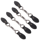 4 Pairs Leather Horn Toggle Buttons Trench Duffle Coat Fasteners