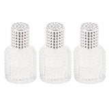 3x Pineapple Portable Glass Container Perfume Bottles With Spray Silver 30ml