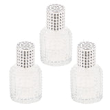 3x Pineapple Portable Glass Container Perfume Bottles With Spray Silver 30ml