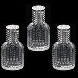 3x Pineapple Portable Glass Container Perfume Bottles With Spray Silver 30ml