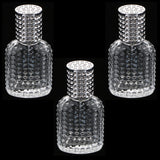 3x Pineapple Portable Glass Container Perfume Bottles With Spray Silver 30ml